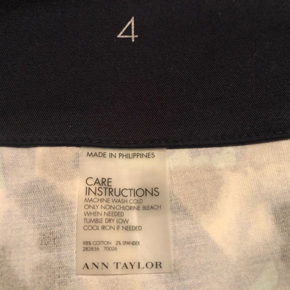 ANN TAYLOR Seafoam Green, Tan & Blue Skirt - Size 4 - Picture 4 of 4